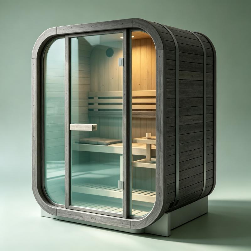 Spa Wellness And Fitness Center - Large Custom Sauna Room Solid Wood