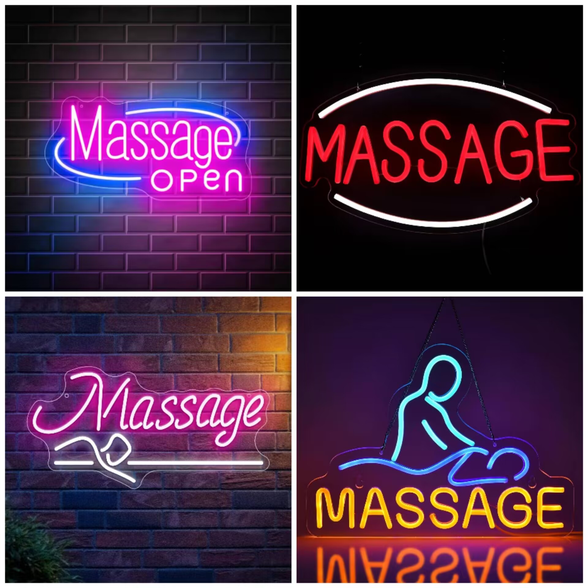 Massage Spa Open LED Neon Sign - Spa And Wellness Center ulasan dan harga